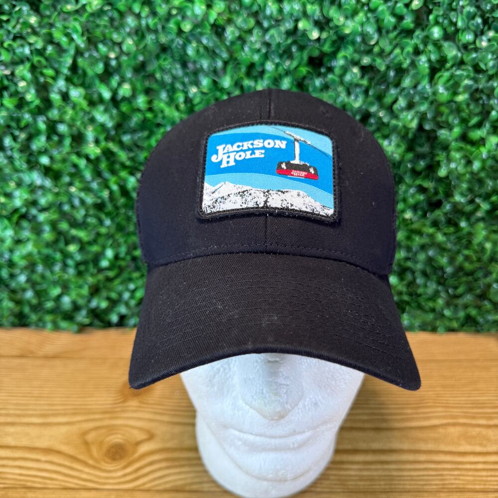 Jackson Hole Skilift Logo Coal Headwear Black Snapback Hat Cap OSFA